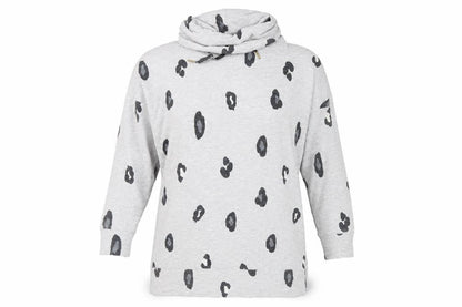 Marks and Spencer Womens Grey Animal Print Roll Neck Nightshirt Size 10