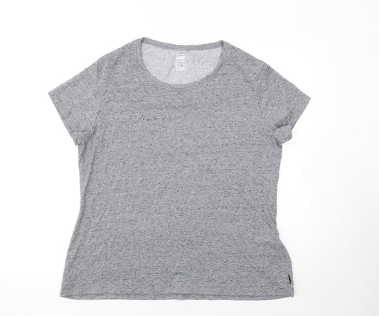 Decathlon Nyamba Womens Grey Activewear T-Shirt Size XL Regular Fit
