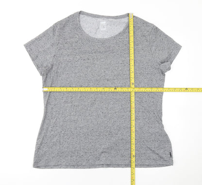 Decathlon Nyamba Womens Grey Activewear T-Shirt Size XL Regular Fit