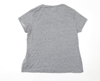 Decathlon Nyamba Womens Grey Activewear T-Shirt Size XL Regular Fit