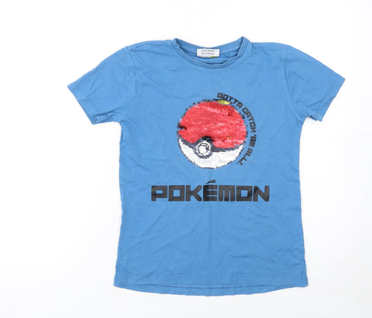 Boys UK Size 8 Years NEXT Blue Basic T-Shirt