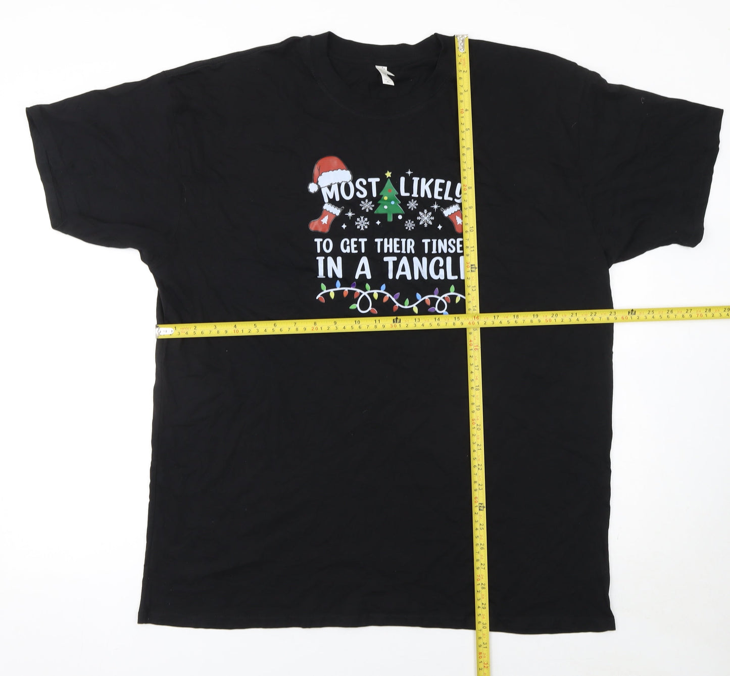 Mens UK Size XL Casual Classics Black  T-Shirt
