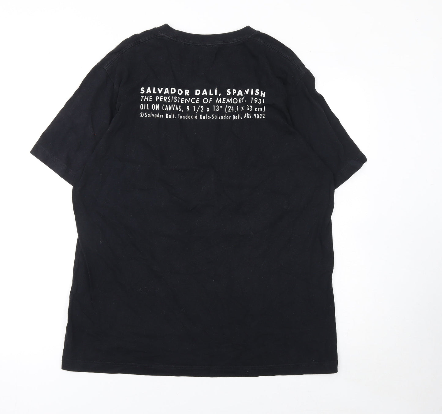 Uniqlo MoMA Salvador Dalí Black Cotton Graphic Men's L T-Shirt