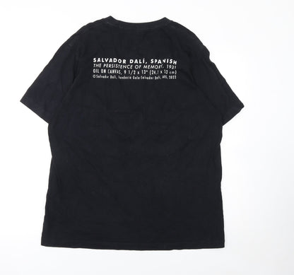 Uniqlo MoMA Salvador Dalí Black Cotton Graphic Men's L T-Shirt