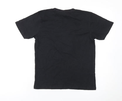 Boys UK Size 9-11 Years Casual Classics Black Basic T-Shirt