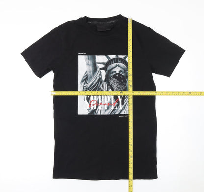 Supply & Demand Men's Black Graphic Print T-Shirt Size S