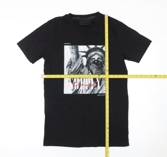 Supply & Demand Men's Black Graphic Print T-Shirt Size S