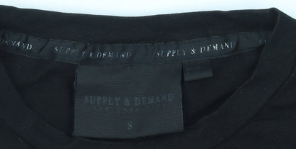 Supply & Demand Men's Black Graphic Print T-Shirt Size S