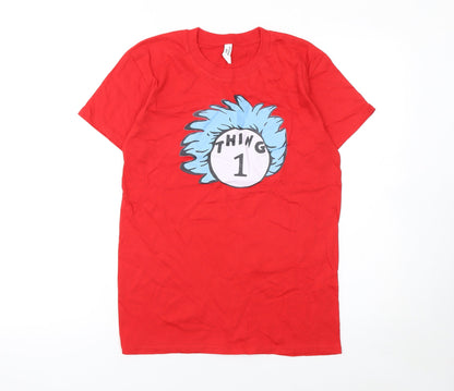 Womens UK Size S Casual Classics Red Basic T-Shirt