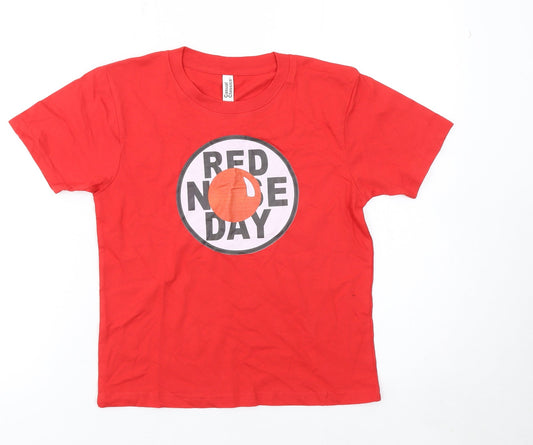 Boys UK Size 5-6 Years Casual Classics Red Basic T-Shirt