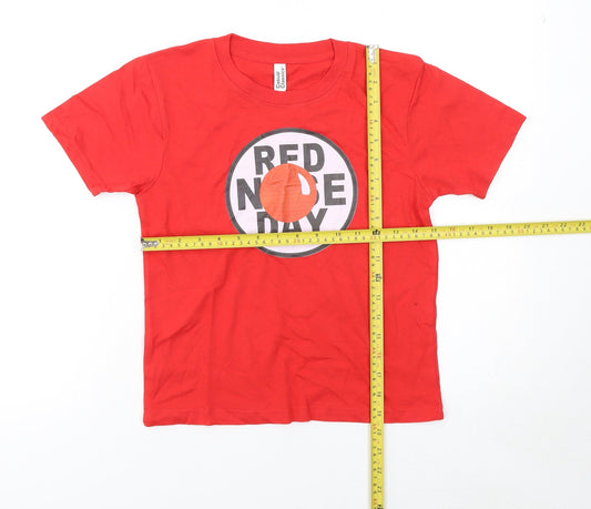Boys UK Size 5-6 Years Casual Classics Red Basic T-Shirt