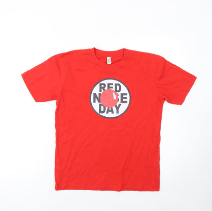 Boys UK Size 12-13 Years Casual Classics Red Basic T-Shirt