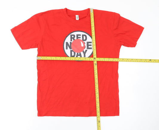 Boys UK Size 12-13 Years Casual Classics Red Basic T-Shirt