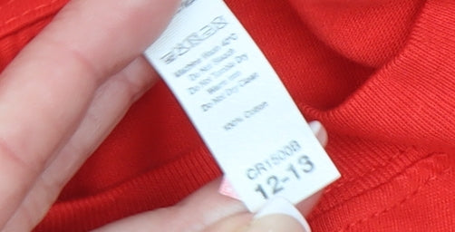 Boys UK Size 12-13 Years Casual Classics Red Basic T-Shirt