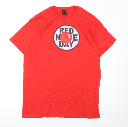 Mens UK Size M Gildan Red  T-Shirt
