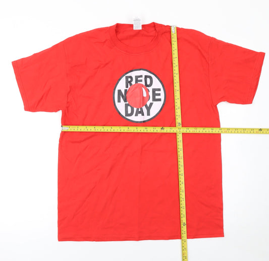 Mens UK Size M Fruit of the Loom Red  T-Shirt