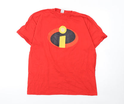 Mens UK Size L Fruit of the Loom Red  T-Shirt