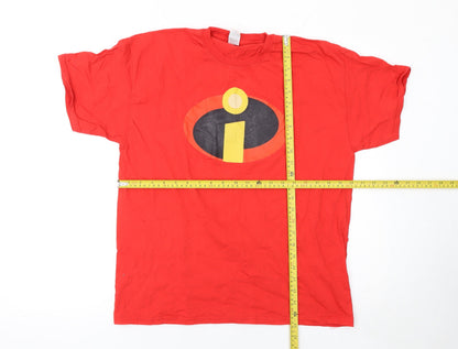 Mens UK Size L Fruit of the Loom Red  T-Shirt