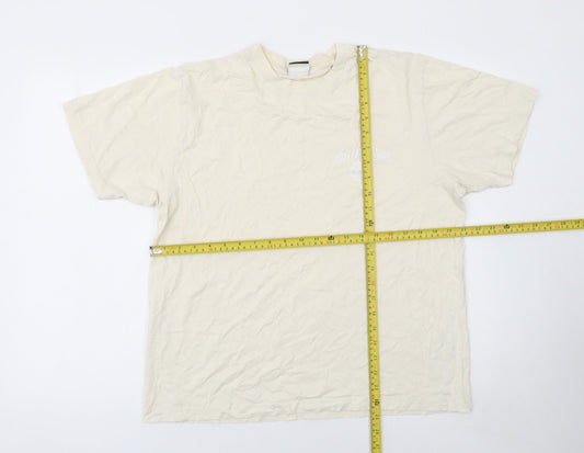 Timberland Men’s Beige Short Sleeve Cotton T-Shirt L Regular Fit
