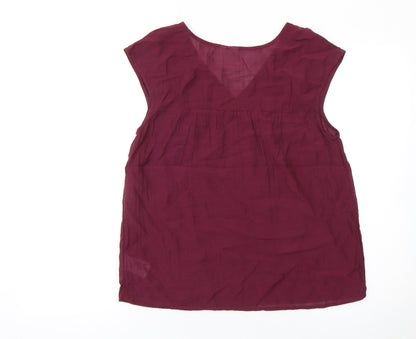 Womens UK Size S Gap Red Tunic Blouse