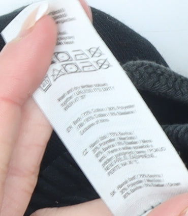 F&F Boys Black Jogger Trousers 4-5 Years Cotton Blend Elastic Waist