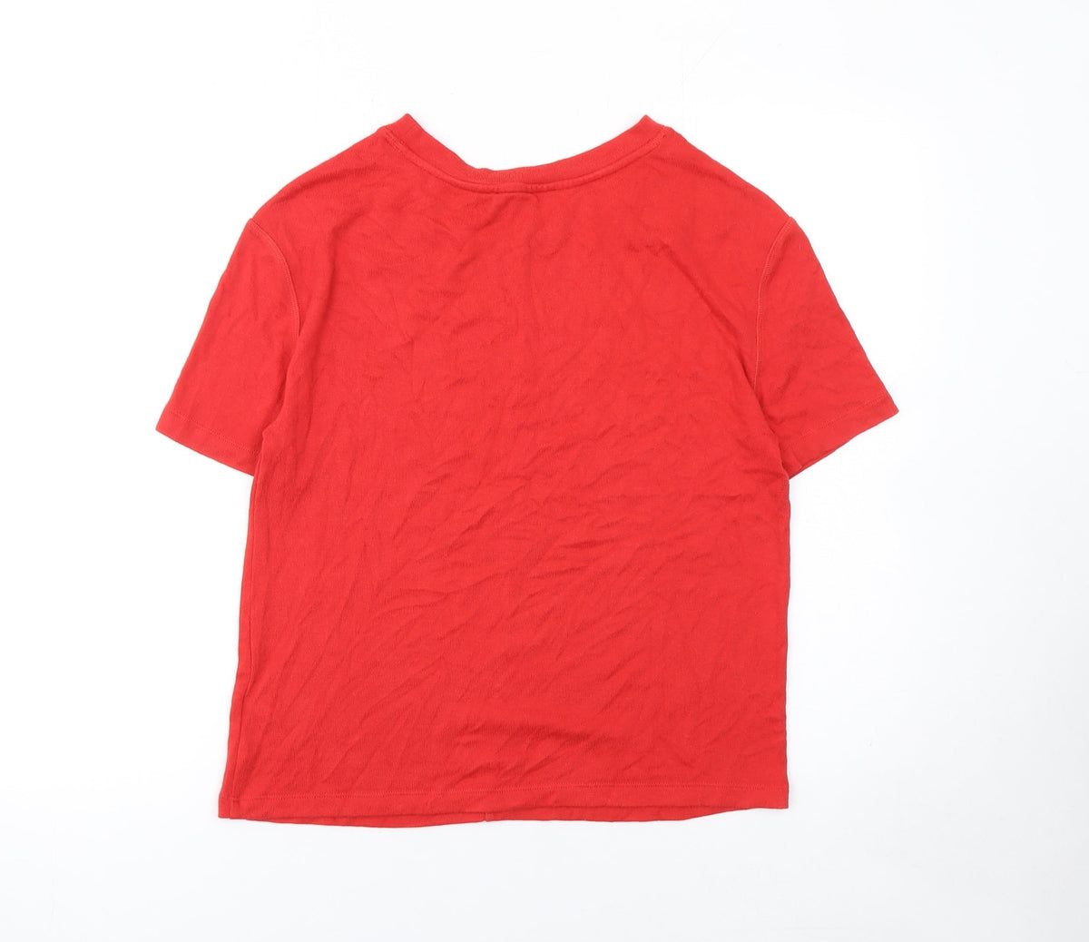 Marks and Spencer Women's Red Basic Short Sleeve T-Shirt XS