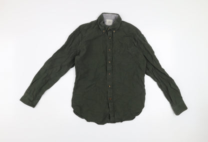 T.M. Lewin Thomas Mayes Men's Green Button-Up Cotton Shirt M