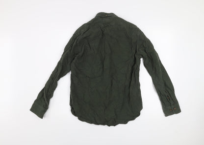 T.M. Lewin Thomas Mayes Men's Green Button-Up Cotton Shirt M
