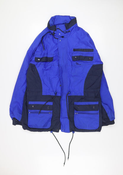 Mens UK Size L Blue Riband Blue Anorak Coat