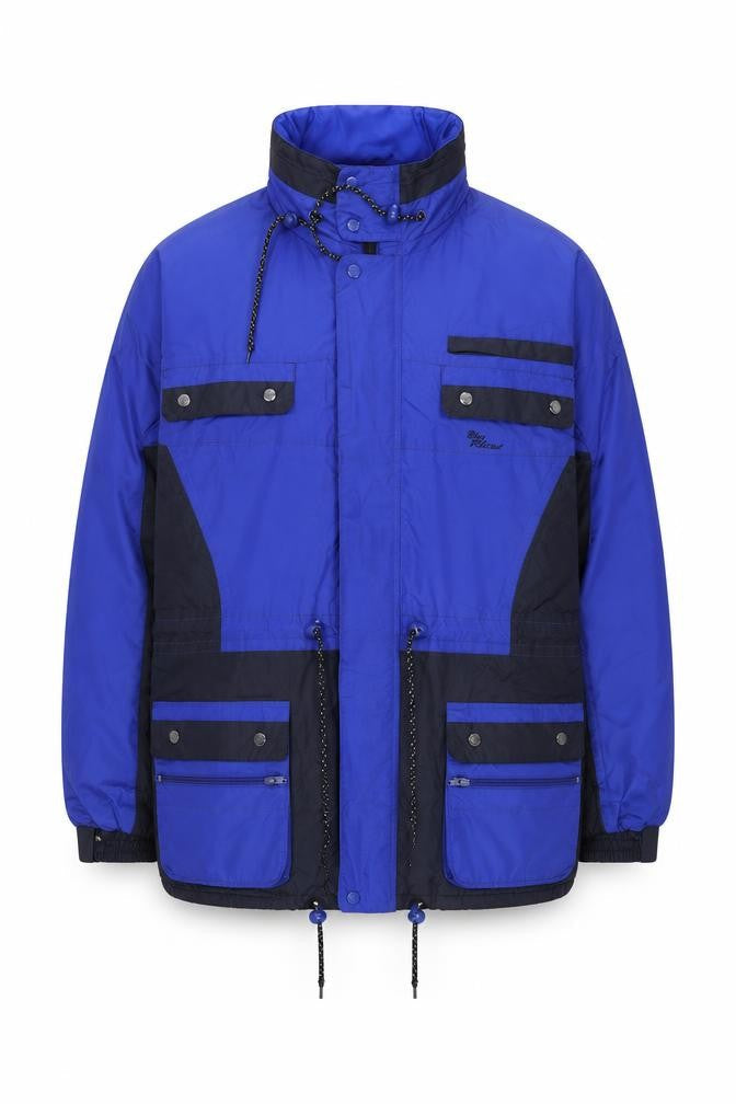 Mens UK Size L Blue Riband Blue Anorak Coat