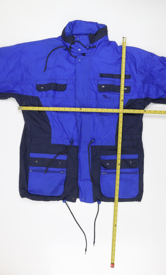 Mens UK Size L Blue Riband Blue Anorak Coat