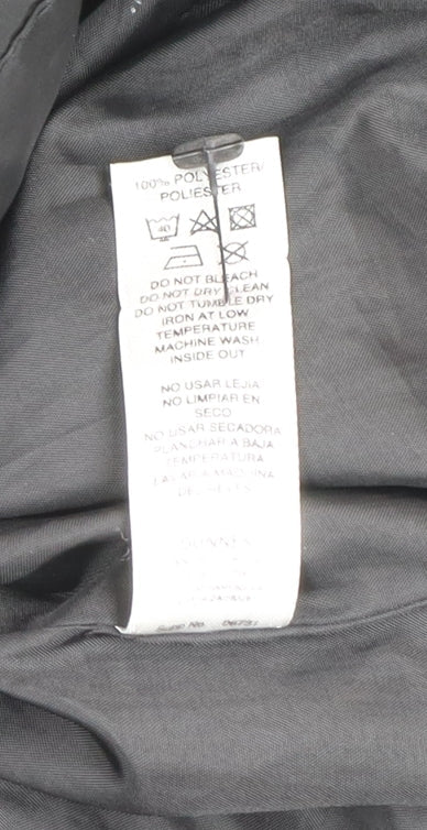 Dunnes Women's Black Hooded Mid-Length Puffer Coat Size 12