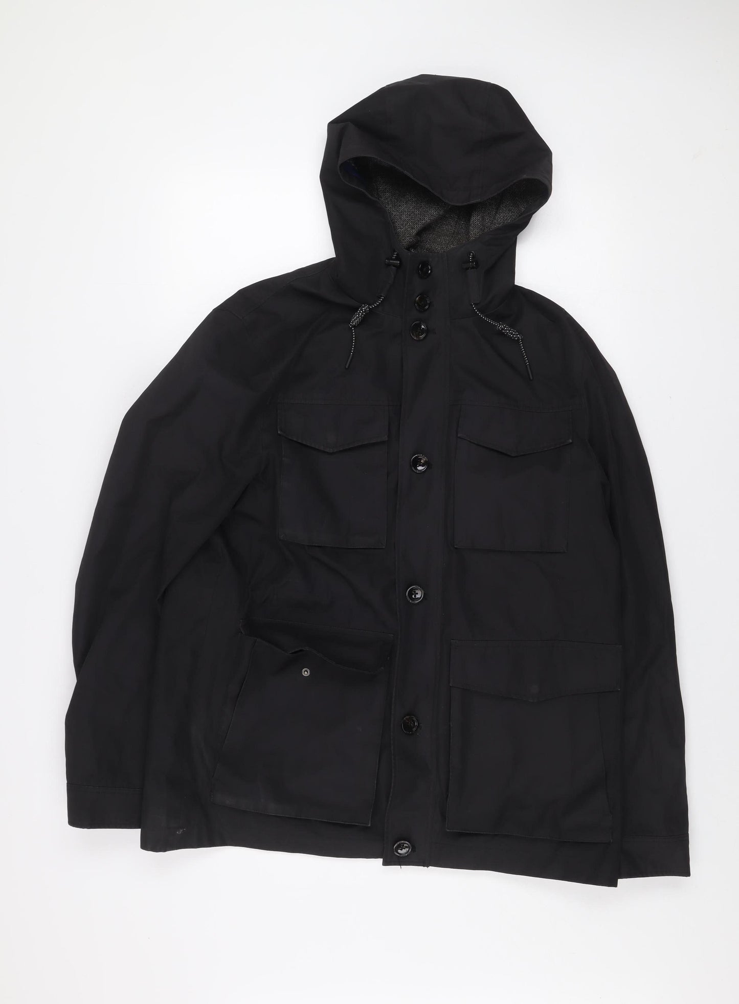 Mens UK Size L Ted Baker Black Parka Coat