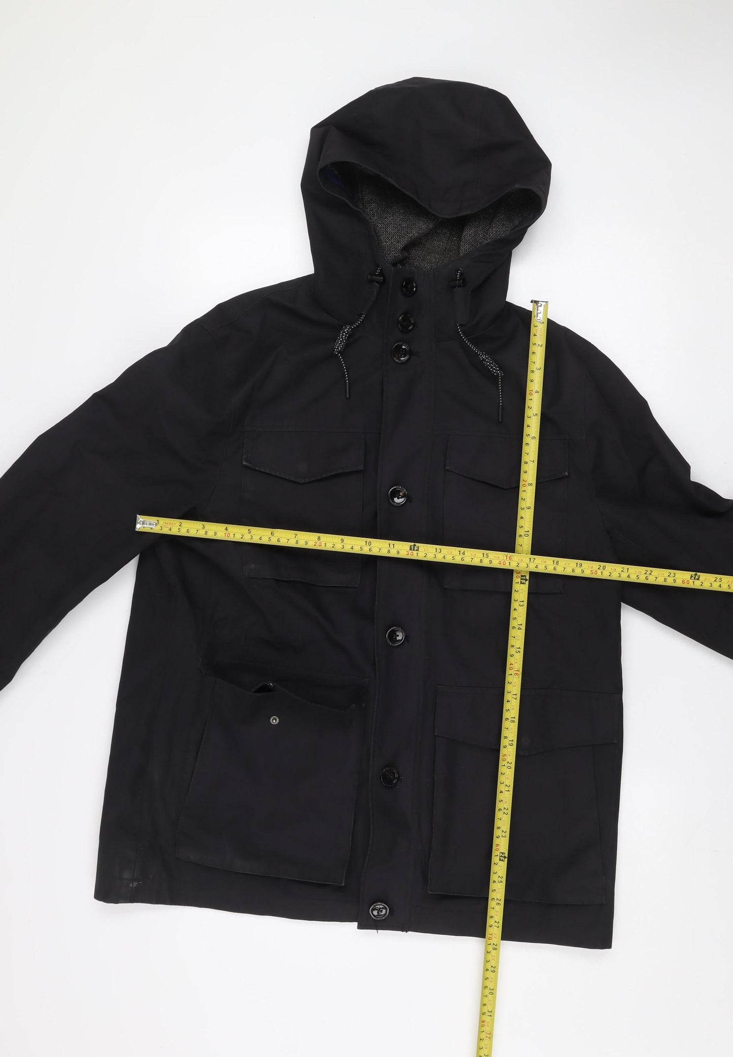 Mens UK Size L Ted Baker Black Parka Coat