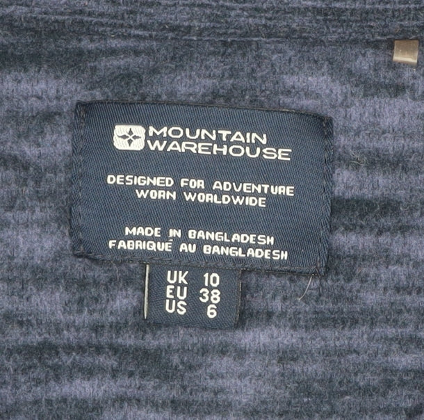 Mountain Warehouse Women Blue Fleece Full Zip Jacket Size 10