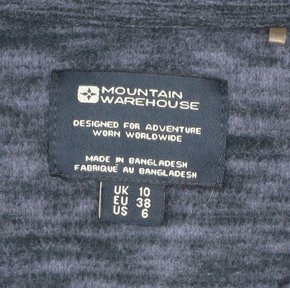 Mountain Warehouse Women Blue Fleece Full Zip Jacket Size 10