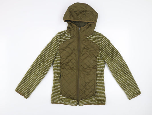 Equestrian Women’s Green Quilted Hooded Jacket Size 8-10