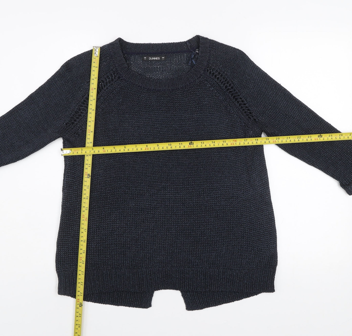 Womens UK Size S Dunnes Navy Pullover Jumper