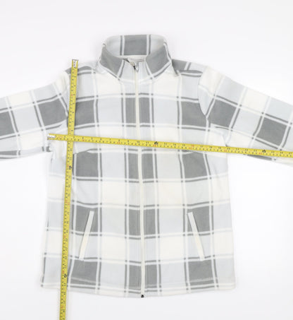 Damart Women’s Grey Check Fleece Full Zip Jacket M 14/16