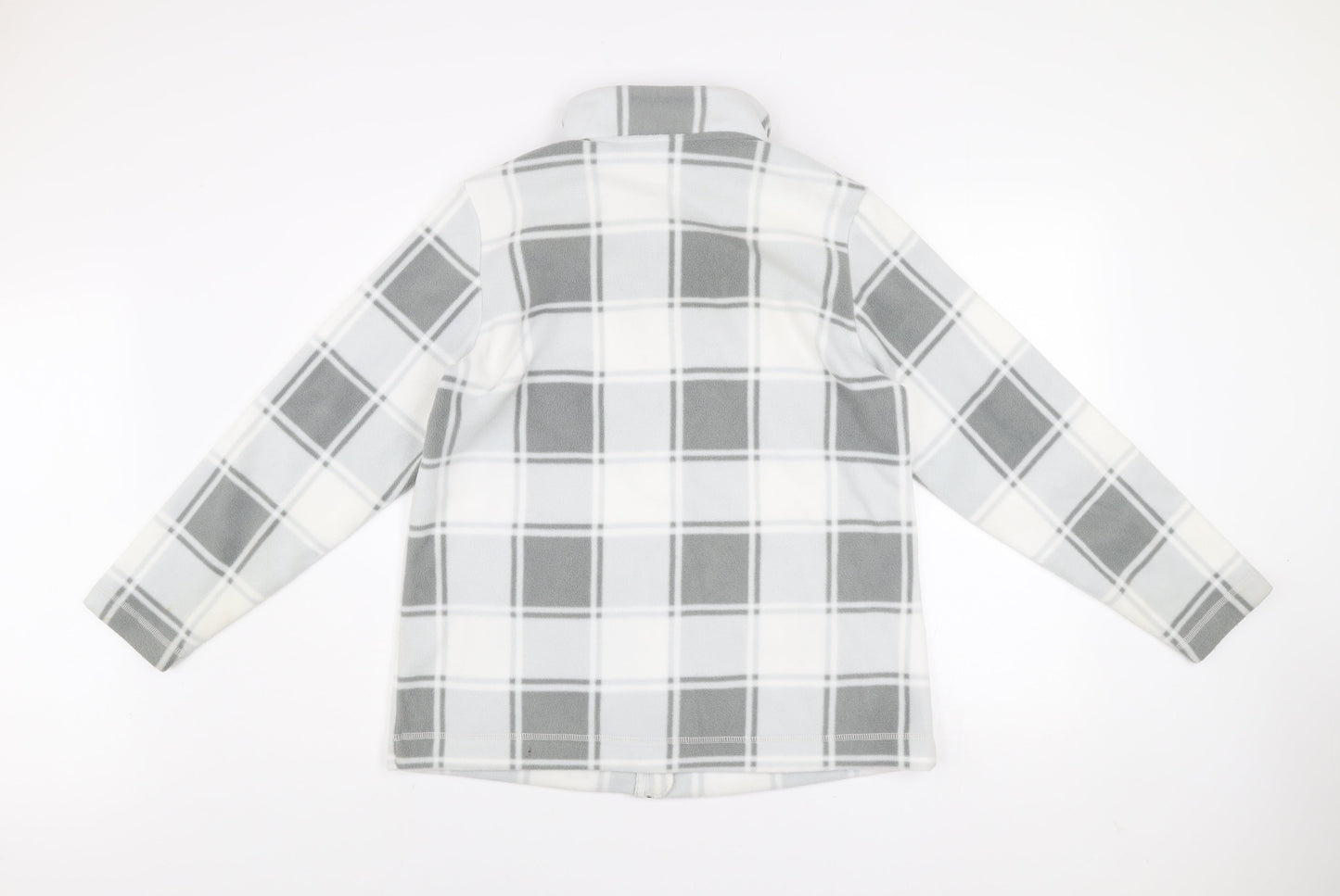 Damart Women’s Grey Check Fleece Full Zip Jacket M 14/16