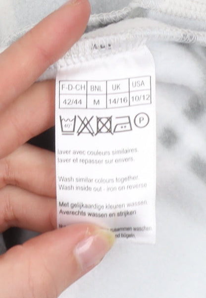 Damart Women’s Grey Check Fleece Full Zip Jacket M 14/16