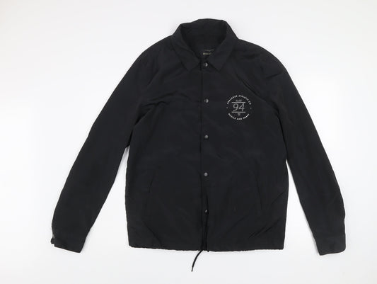 Mens UK Size M River Island Black Coach Jacket