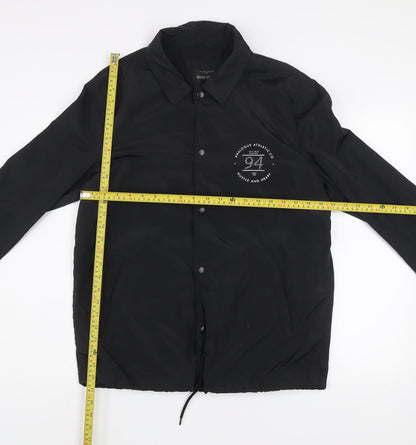 Mens UK Size M River Island Black Coach Jacket