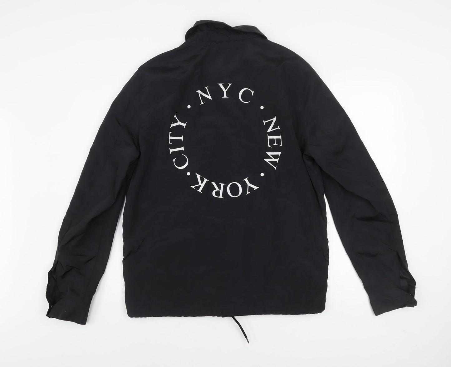Mens UK Size M River Island Black Coach Jacket