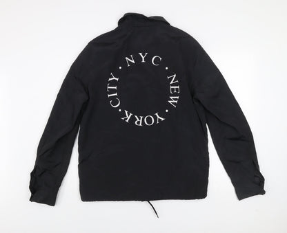Mens UK Size M River Island Black Coach Jacket