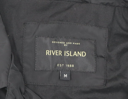 Mens UK Size M River Island Black Coach Jacket