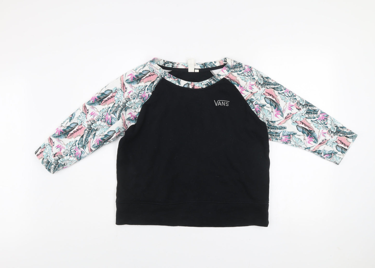 Womens UK Size M VANS Black Pullover Sweatshirt