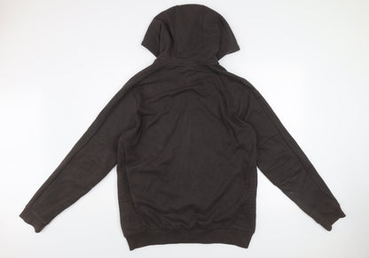 ZARA Men’s Black XL Hoodie Jacket Full Zip Cotton Blend Casual