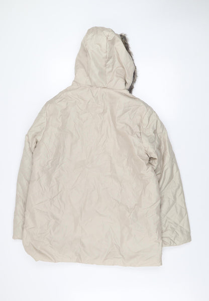 Womens UK Size M Anne De Lançay Beige Puffer Jacket
