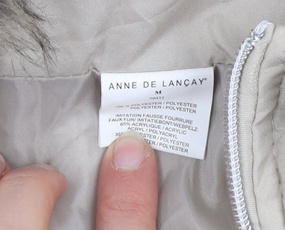 Womens UK Size M Anne De Lançay Beige Puffer Jacket